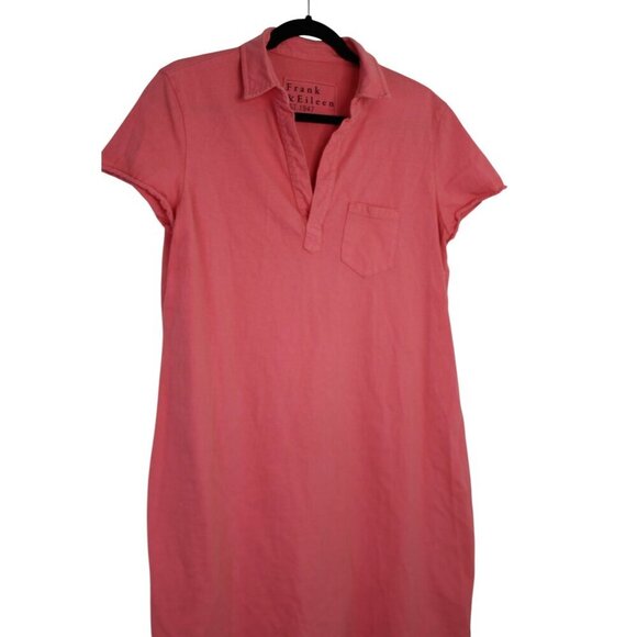 FRANK & EILEEN Lauren Polo Dress
Heritage Jersey Pink Short Sleeve Size Large - Picture 6 of 7